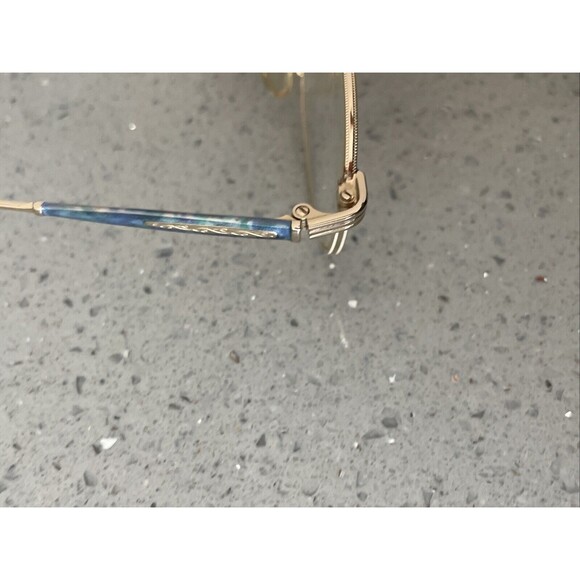 Liz Claiborne LC-81  JAD MAR Eyeglasses Frames Only Blue gold Full Rim 135 GEP - Picture 9 of 13